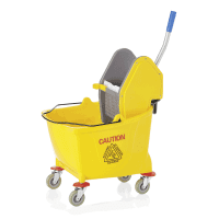 Reinigungs-Trolley, mit Eimer und Mopwringer, 30 ltr., gelb