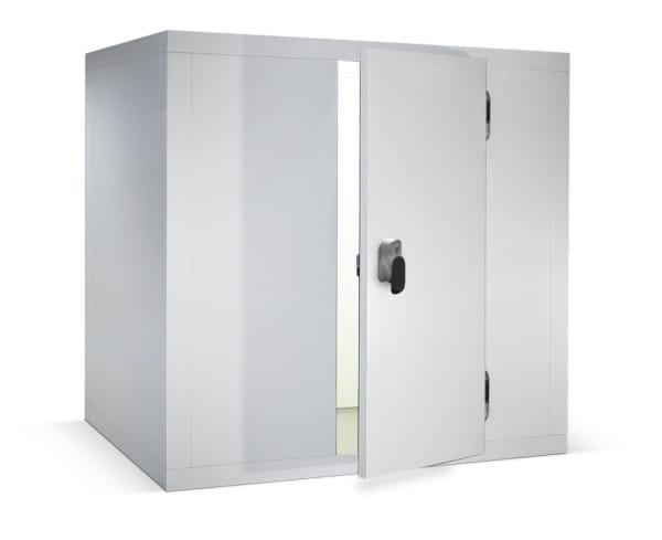 Kühlzelle, Volumen 6,8 m³, Schloss mit Paniksicherung, Boden mit rutschfestem PVC-Film, 80 mm Isolie