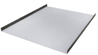Gerenderte Darstellung eines Blindblechs für Küchenablufthauben mit 400mm Breite