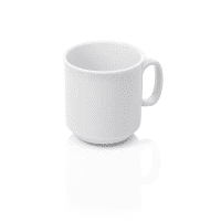 Porzellan Kaffeebecher, Porzellan, elegante Form, ca. 0,3 ltr.