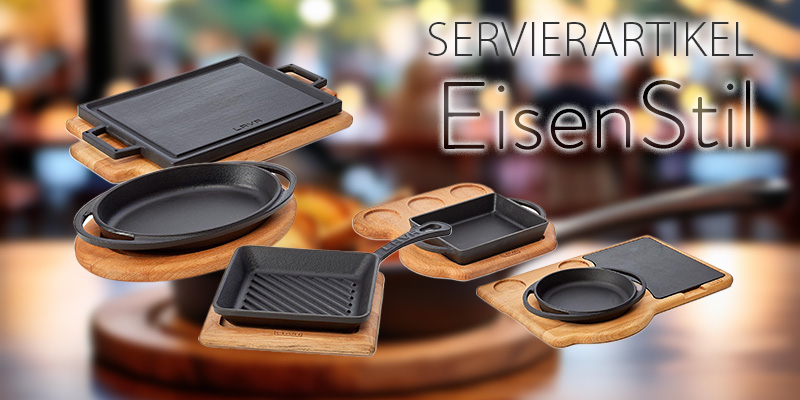 EsienStil Servierartikel - Gußeisen stilvoll in Szene gesetzt