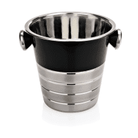 Flaschenkühler - Ø 22 cm - 4,5 Liter - Chromnickelstahl - mit schwarzer Pulverbeschichtung