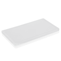 Schneidbrett, Polyethylen, mit Saftrille, weiß, 50x30x2 cm