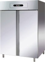 Edelstahl Gewerbekühlschrank, 1104 ltr., mit 2 Türen, stille Kühlung, Temperatur +2 bis +8 °C