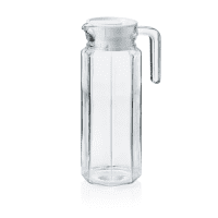 Krug, 1 Ltr., aus Glas, mit Kunststoffdeckel