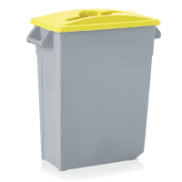 Deckel für Abfallbehälter 9237650, gelb, offen,