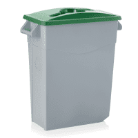 Deckel für Abfallbehälter 9237650, grün, offen,