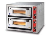 ECCO Pizzaofen, 2 Backkammern für je 4 Bleche Ø 300 mm, Schamottsteinboden, ohne analoge Temperatura