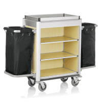 Zimmerservicewagen - 50 kg - Kantenprofile aus Aluminium
Borde und Seitenteile aus MDF in verschied