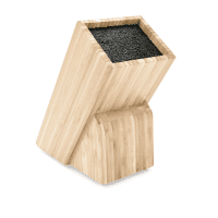 Universal Messerblock Naturholz mit Polypropyleneinsatz, für alle Messergrößen geeignet, Fläche für