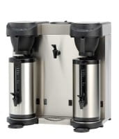 Filterkaffeemaschine für 2 Thermobehälter, mit eingebautem Heißwasserkocher, mit Wasseranschluss, sc