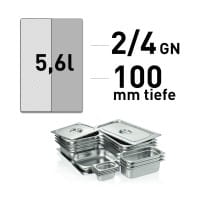 GN-Behälter, 2/4-100 mm