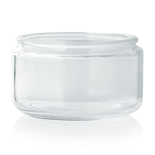 Ersatzbehälter für 192-1755001 - Ø 9 cm - Unterteil aus Kunststoff/Behälter aus Glas - mit Edelstahl