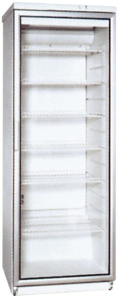 Umluft-Glastürkühlschrank, Stahlblech, weiß beschichtet, Inh. 350 ltr.