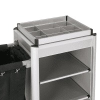 Zimmerservicewagen - 41 kg - Kantenprofile aus Aluminium
Borde und Seitenteile aus MDF in verschied
