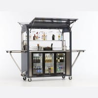 Mobile Outdoor Bar mit Getränkekühlschrank