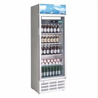 Umluft-Flaschenkühlschrank, Stahlblech, weiß, Inh. 290 ltr.