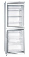 Umluft-Getränke-Glastürkühlschrank mit 2 Türen, Stahlblech, weiß beschichtet, Inh. 350 ltr.
